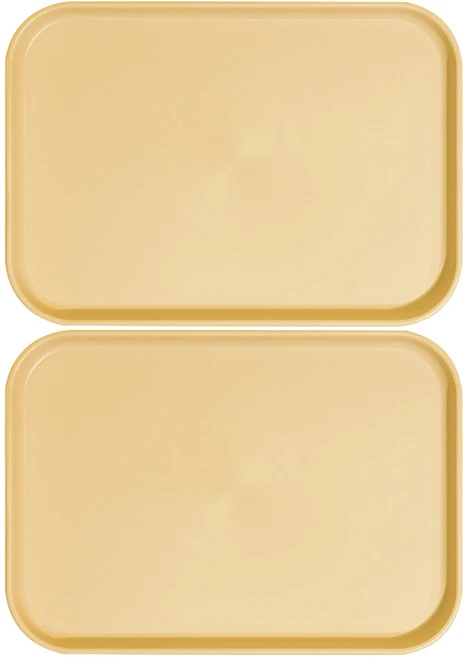 코지테이블 제로웨이스트 파스텔 트레이, 옐로우, 2개