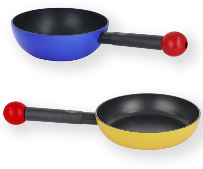 TVS 버블 냄비 후라이팬 2종 세트, 혼합색상, 프라이팬 20cm + 웍 20cm, 1세트