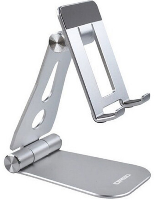 디알고 알루미늄 접이식 휴대용 핸드폰 거치대, DRGO-AMS01, 실버