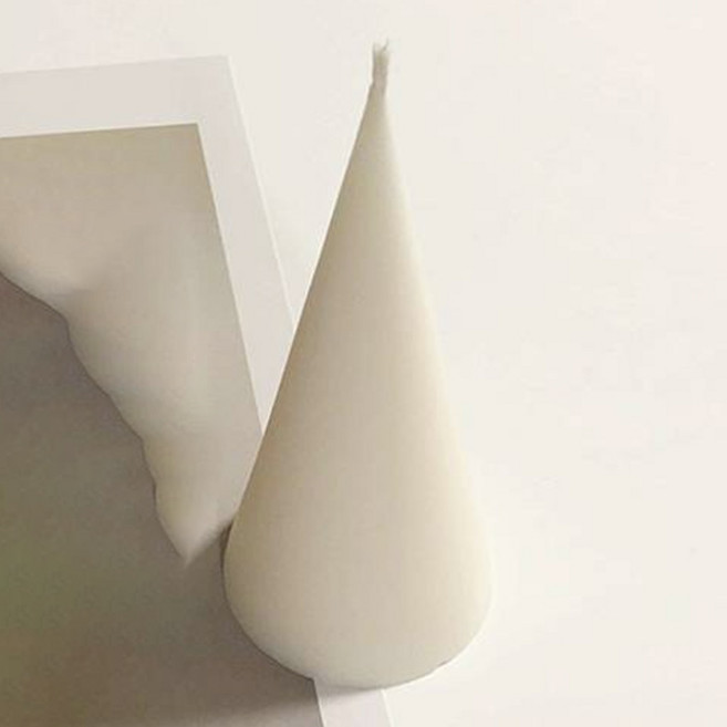 F5NATURE 크리스마스캔들 오브제 원뿔캔들 피오니, 레드, 1개