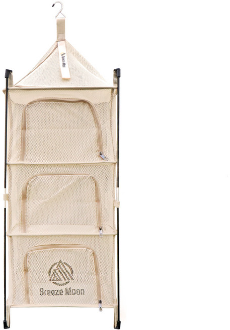 브리즈문 캠핑 식기건조망 자립형, 크림베이지, 4단, 1개