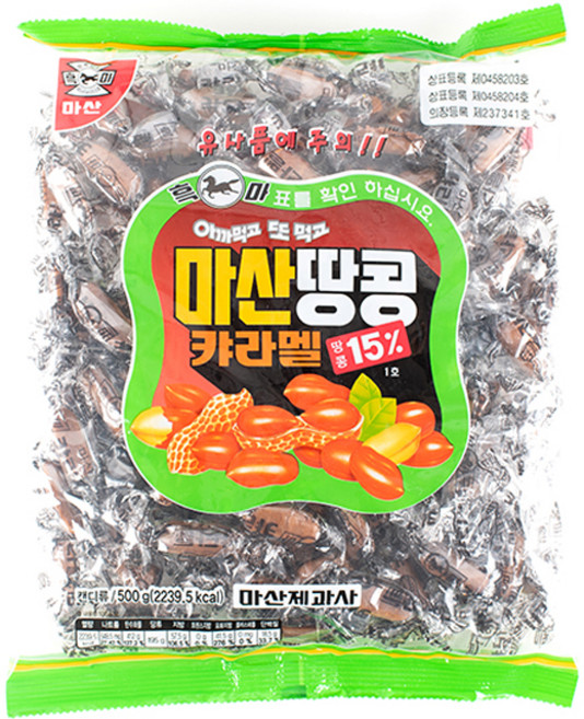 마산제과 마산 땅콩 카라멜, 500g, 1개