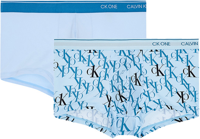 Calvin Klein Underwear 男式 CK ONE 超低腰三角褲 NB2387 2 件套