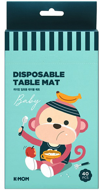 케이맘 일회용 테이블매트 40매, 혼합색상, 1개