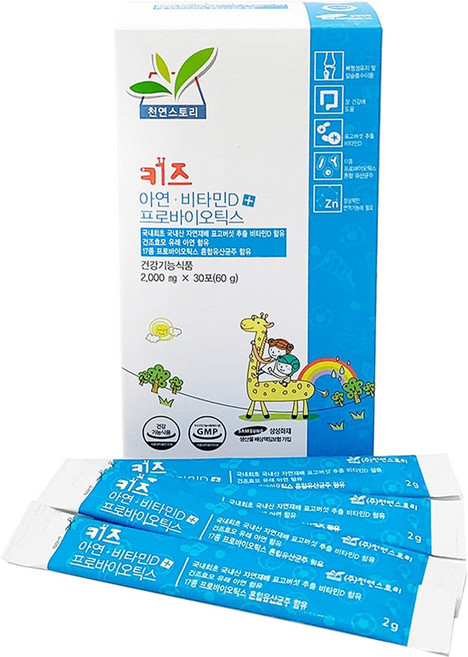 천연스토리 키즈 아연 비타민D 프로바이오틱스 30p, 1개, 60g