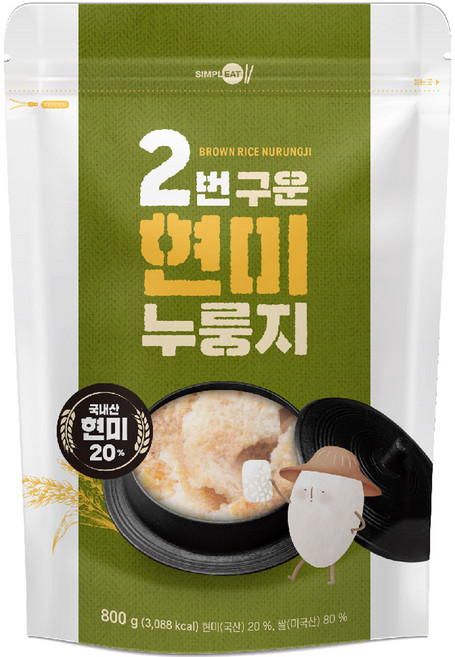 Simpleat 2次翻烤糙米鍋巴, 1包, 800g