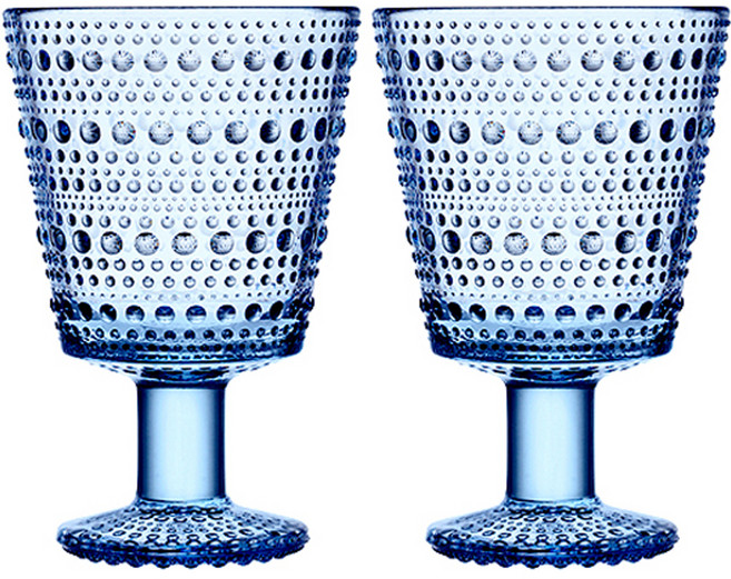 IITTALA Kastehelmi 萬用玻璃杯 260ml, 2個, 水藍色