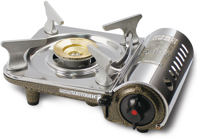 썬터치 통주물 컴팩트 미니 가스버너, 브라운, 1개