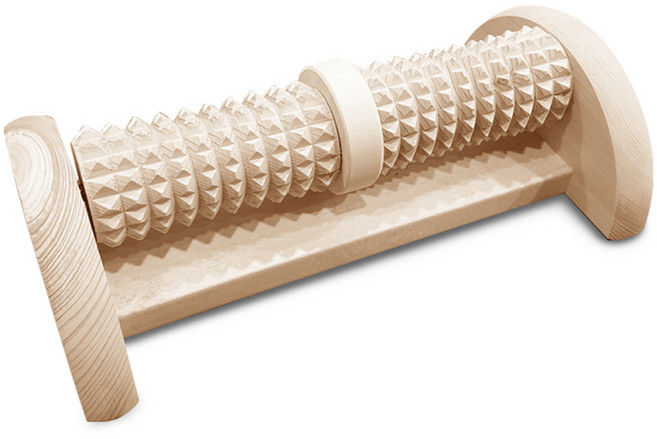 친환경편백아트 프리미엄 편백 롤 발지압기 1단, 혼합색상, 1개