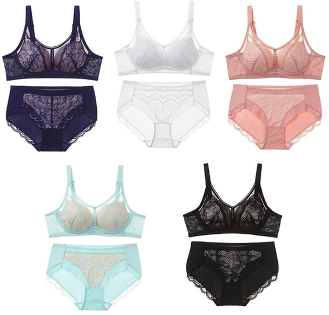 저스트마이사이즈 프리미엄 린넨 블랜디드 수피마 패키지 브라 5종 + 팬티 5종 세트 HJM05_00