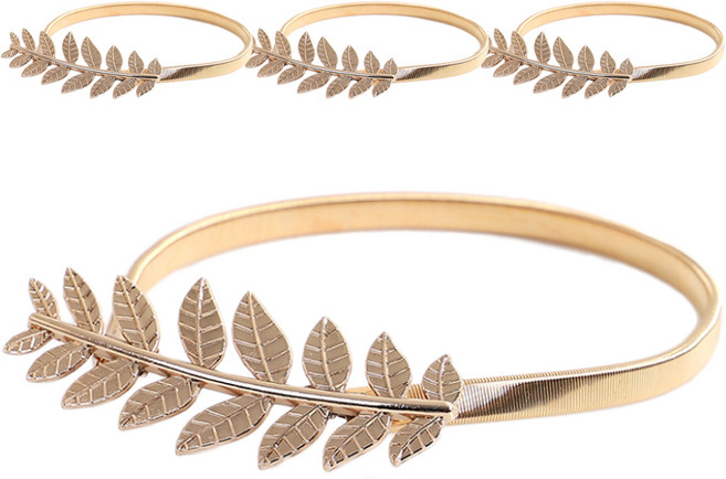 마벨인홈 커튼 타이 마그네틱 버클, 잎(골드), 4개