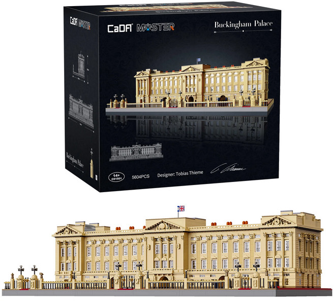 CaDA 마스터 버킹엄 궁전 블럭 호환, 혼합색상, 1개