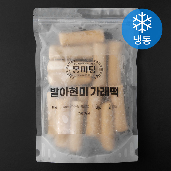 몽미당 발아현미 가래떡 (냉동), 1kg, 1개입, 1개
