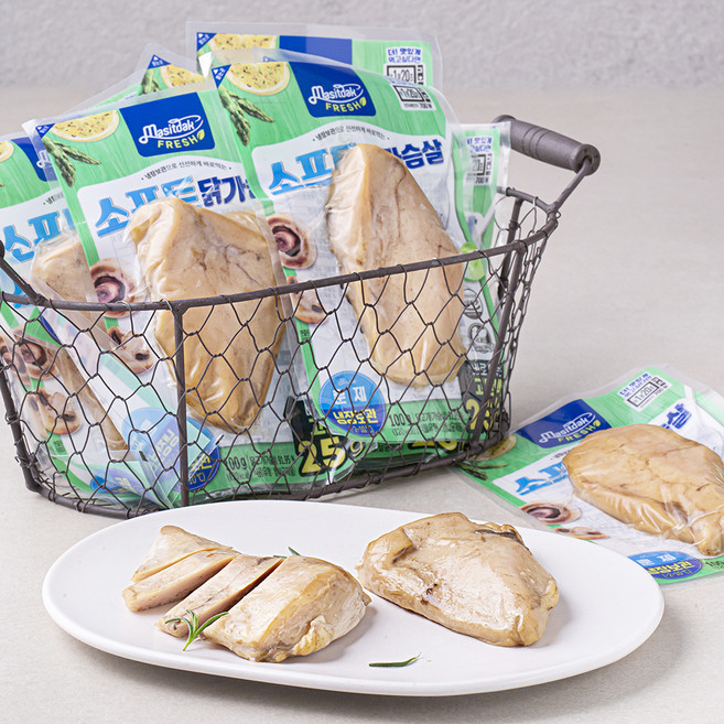 맛있닭 프레시 소프트 닭가슴살 훈제, 100g, 1개입, 11개