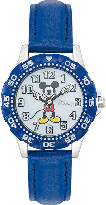 디즈니 아동용 미키마우스 소형 가죽밴드 손목시계 D20230MK