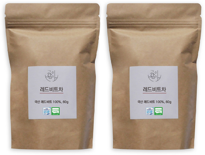 고이담아 유기농 슬라이스 레드비트차, 60g, 1개입, 2개