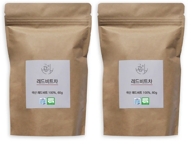 고이담아 유기농 슬라이스 레드비트차, 60g, 1개입, 2개 - 쿠팡