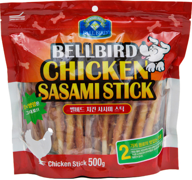 벨버드 강아지 사사미 스틱, 치킨, 500g, 1개