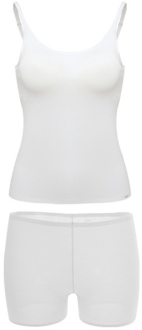 솔레일 주니어 ELIFE 소프트 모달 심리스 학생 끈조절 나시 + 사각 팬티 세트