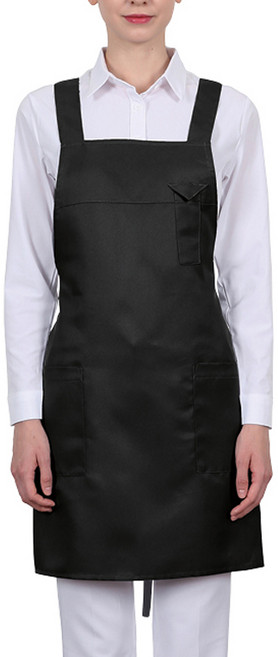 웰프런 H형 포켓장식 앞치마, 블랙, 2개
