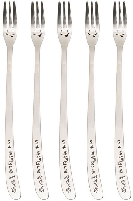 라온누리 해피바이러스 슬림 티포크, 귀요미, 5개