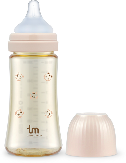 토비앤몰리 돗람이 PPSU 젖병 싱글팩, 핑크, 280ml, 1개