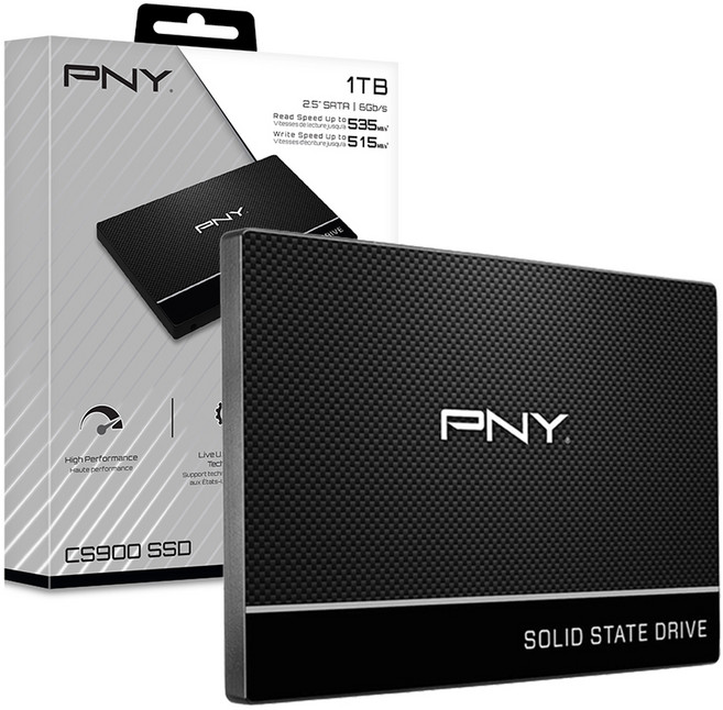 PNY 必恩威 CS900 SSD 1TB, 1024GB, SSD7CS900-1TB-RB