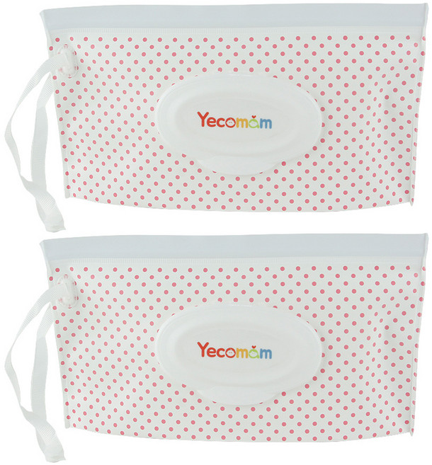 예꼬맘 순면 건티슈 전용 파우치, 혼합색상, 2개