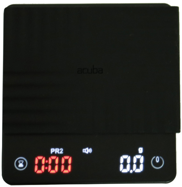 아쿠바 에스프레소 핸드드립 카페 전자저울 주방용, 1kg, 블랙, CS-5040