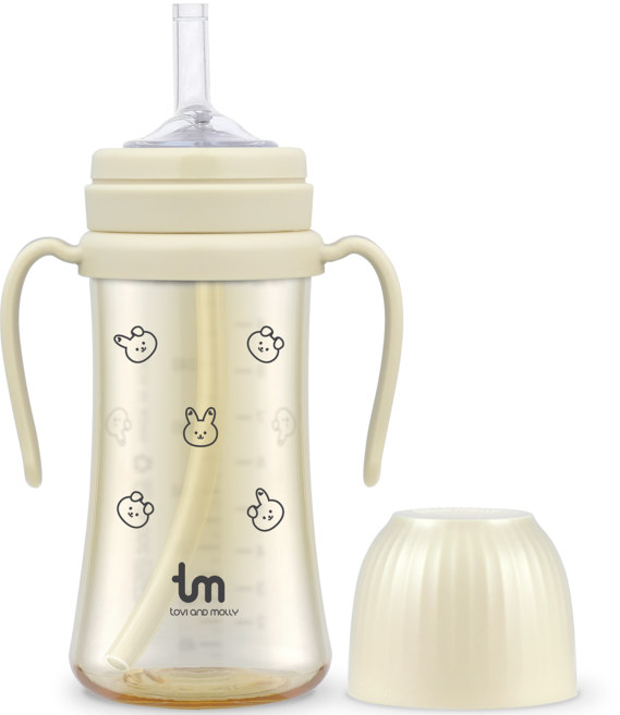 토비앤몰리 돗바니 PPSU 빨대컵, 280ml, 1개, 돗바니 화이트