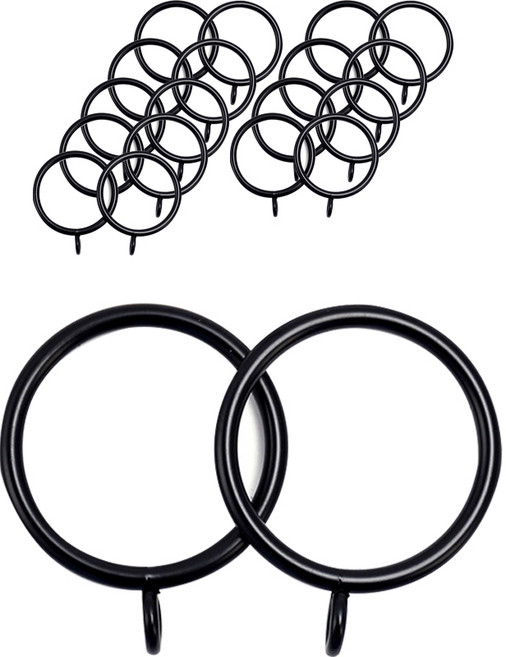 에덴스톨 커튼링 3.8cm, 블랙, 20개