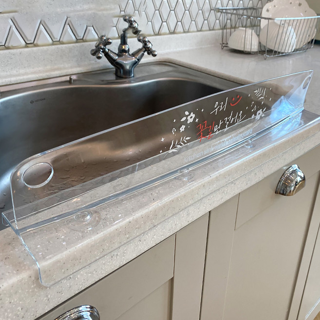 메인홈시스 스마트 커브형 플러스 싱크대 물막이, 꽃길만 걸어요, 1개