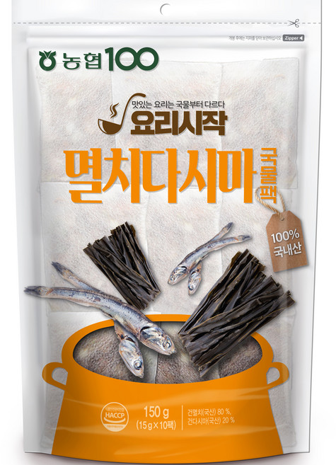 농협 멸치 다시마 국물팩 10p, 150g, 1개