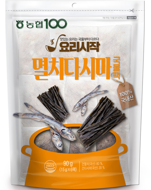 농협 멸치 다시마 국물팩 6p, 90g, 1개