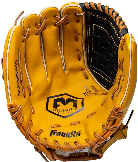 Franklin Field Master 左手專用棒球手套 22606L, 1個, 黃色 + 黑色