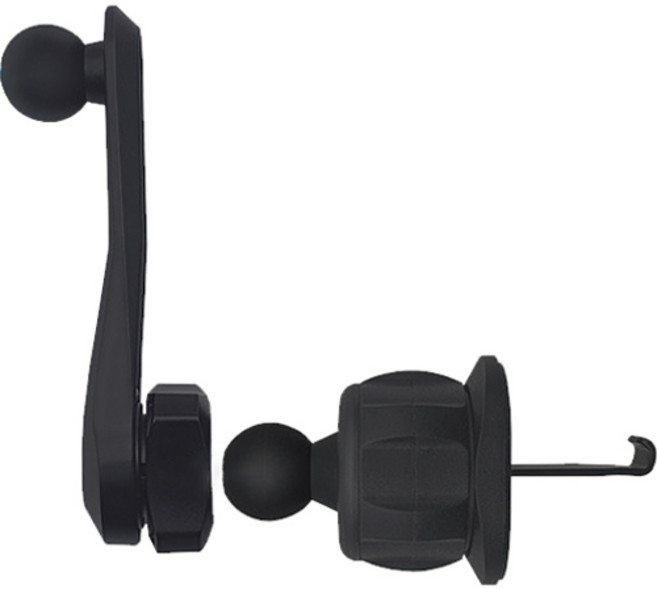 디씨네트워크 차량용 360도 회전형 송풍구 스마트폰 거치대, 1개, 블랙