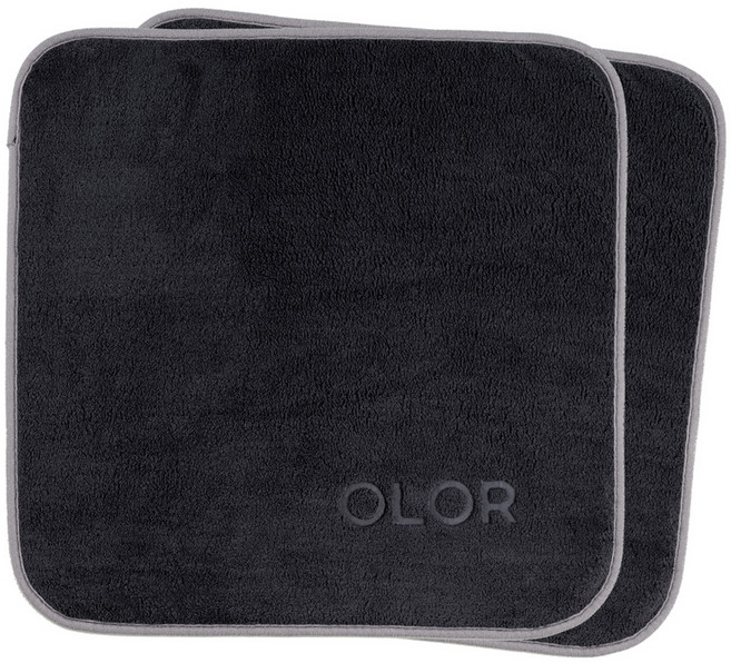 오로르 현대모비스 버핑타월 40 x 40 cm, 2개, 블랙