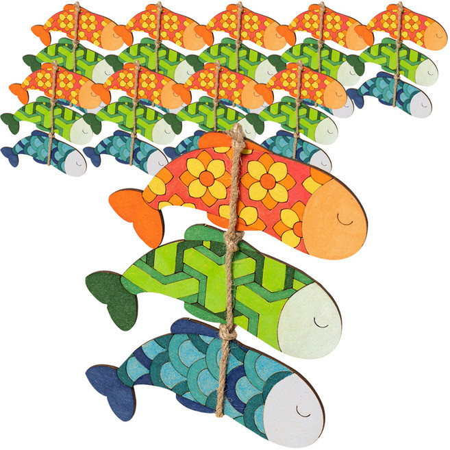 민화샵 전통 민속 굴비 만들기 세트 TDPWD0830, 10세트, 혼합색상