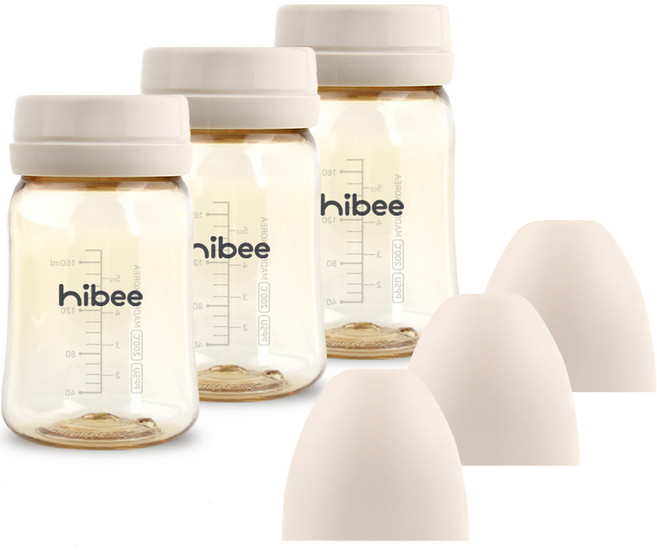 하이비 PPSU 에잇벤트 젖병 트리플팩, 노꼭지, 170ml, 샌드, 3개