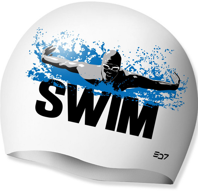 SD7 실리콘 스윔 버터플라이 수영모, 화이트(SGL-CA307), 1개