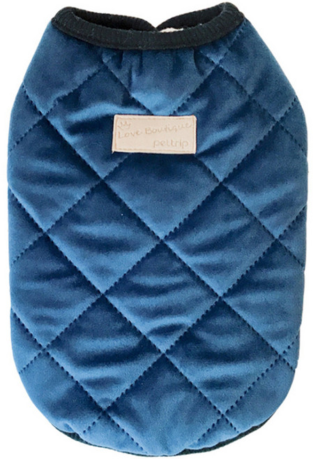 포시럽 반려동물 스퀘어 누빔 조끼, 네이비, 1개