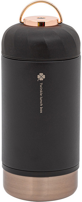 트윙고 뉴 트윙클 클로버 보온 도시락 죽통 1250ml, 브라운, 1개