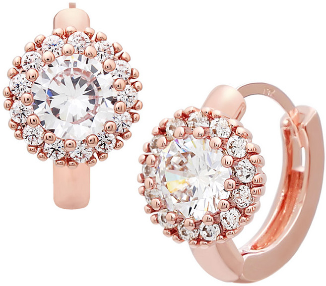 여성용 14K 핀 블랑 큐빅 귀걸이 JT138