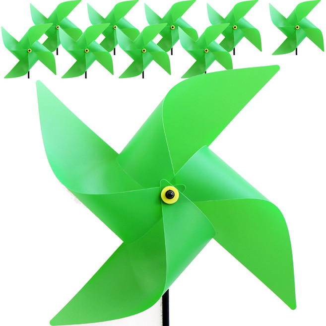 민화샵 왕바람개비 만들기 UDOPT0012, 10개, 초록색