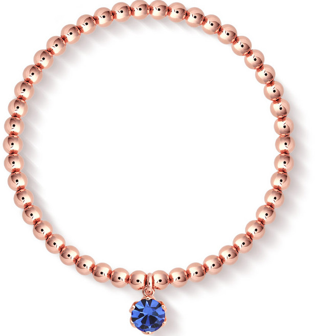 여성용 스와로브스키 크리스탈 탄생석 포인트 볼 팔찌