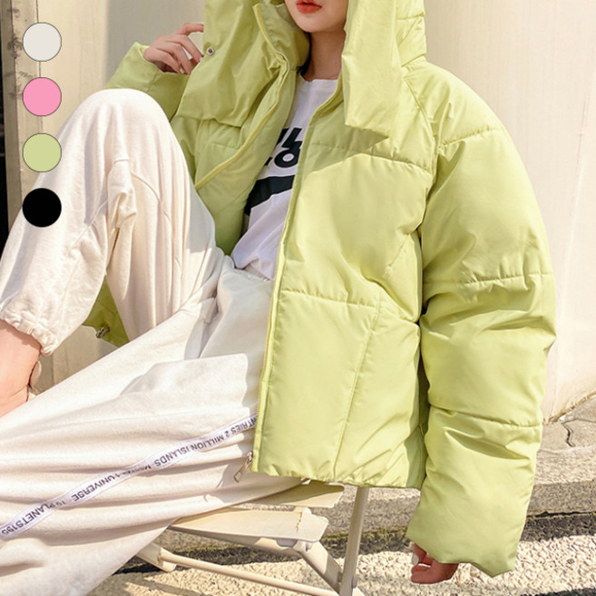 페이퍼먼츠 여성용 파르팡 후드넥 루즈핏 숏 패딩 점퍼 03351