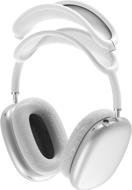 누아트 에어팟 호환 헤드 실리콘 커버, 에어팟 맥스 / 맥스2, 화이트, 1개