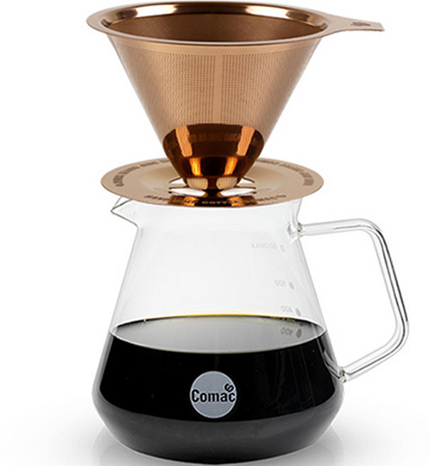 코맥 티타늄 유리서버 드립세트 SFG1/G8, 드리퍼+유리서버, 600ml