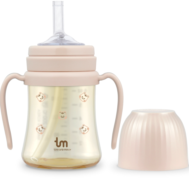 토비앤몰리 돗람이 PPSU 빨대컵, 180ml, 1개, 돗람이 핑크