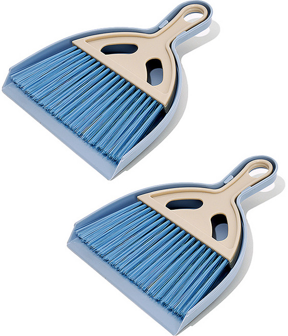 생활공식 틈새청소 미니 빗자루 세트, 2세트, 블루